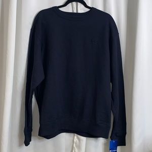 Champion Mens Crewneck Sweatshirt Navy Blue Size Large‎